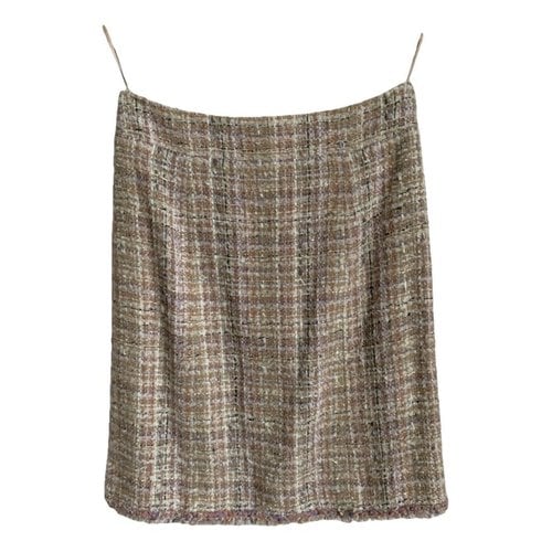 Pre-owned Chanel Wool Skirt In Pink