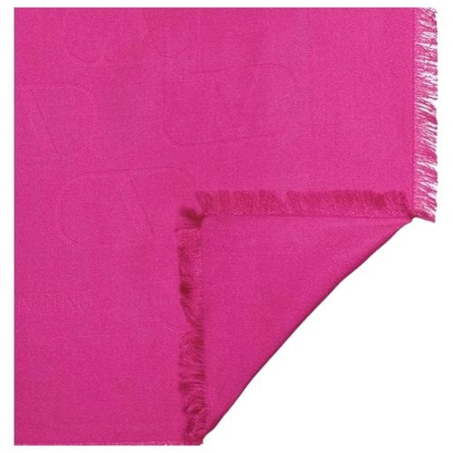 Pre-owned Valentino Silk Scarf In Pink
