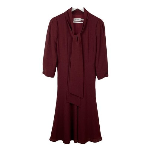 Pre-owned Cefinn Mid-length Dress In Burgundy