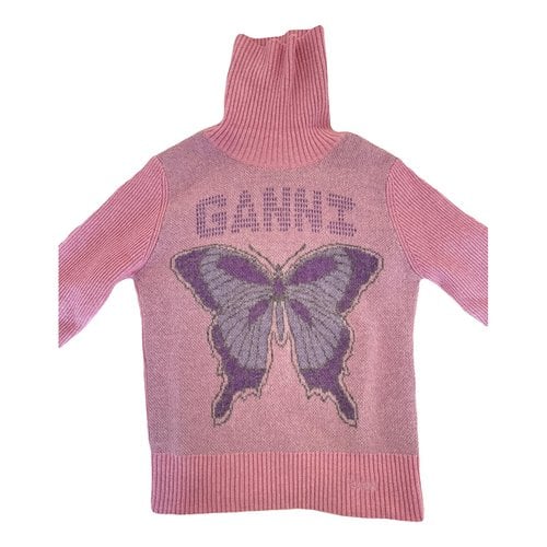Pre-owned Ganni Wool Top In Pink