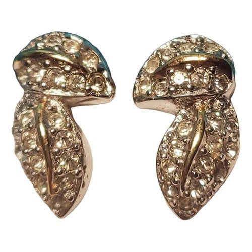 Pre-owned Dior Petit Cd Earrings In Metallic
