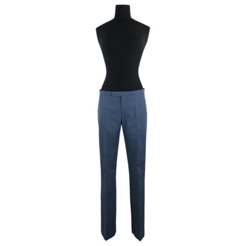 Pre-owned Celine Straight Pants In Blue