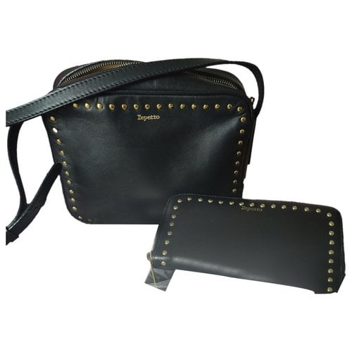 Pre-owned Repetto Leather Clutch Bag In Black