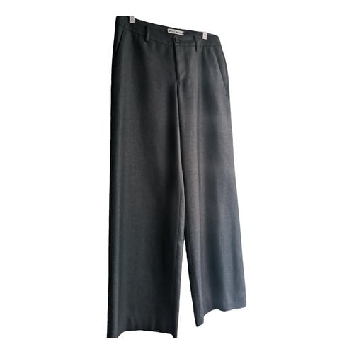 Pre-owned Issey Miyake Straight Pants In Black