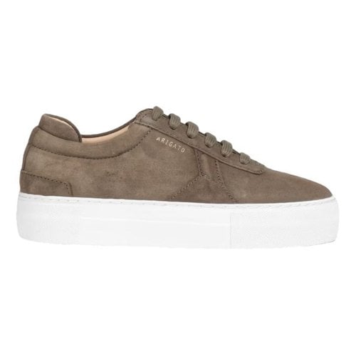 Pre-owned Axel Arigato Leather Trainers In Khaki