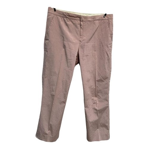Pre-owned Aspesi Silk Trousers In Pink