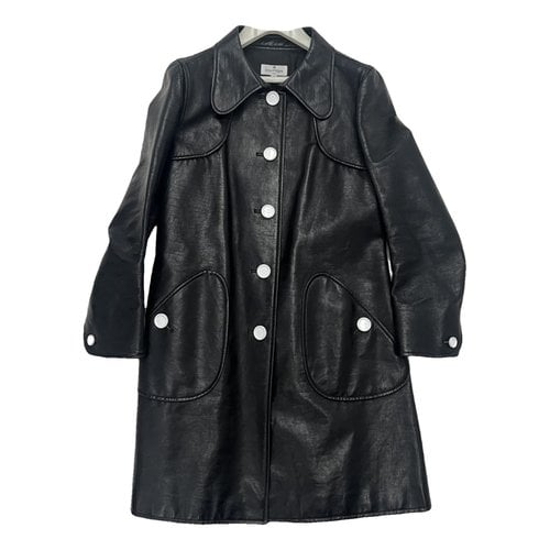 Pre-owned Courrèges Coat In Black