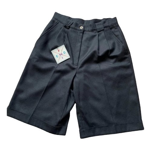 Pre-owned Fendi Wool Short Pants In Grey