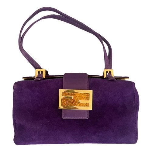 Pre-owned Fendi By The Way Clutch Bag In Purple