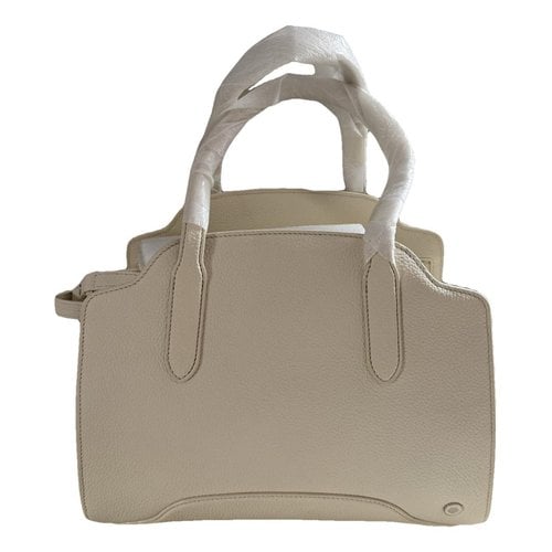 Pre-owned Loro Piana Sesia Leather Crossbody Bag In White