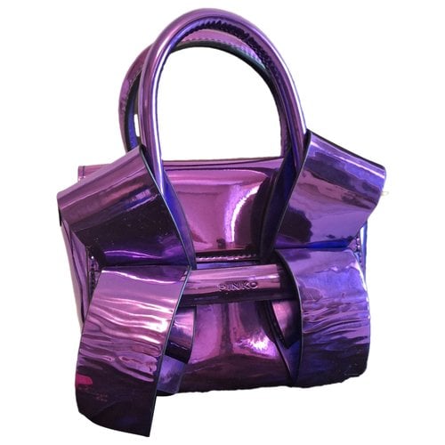 Pre-owned Pinko Vegan Leather Handbag In Purple