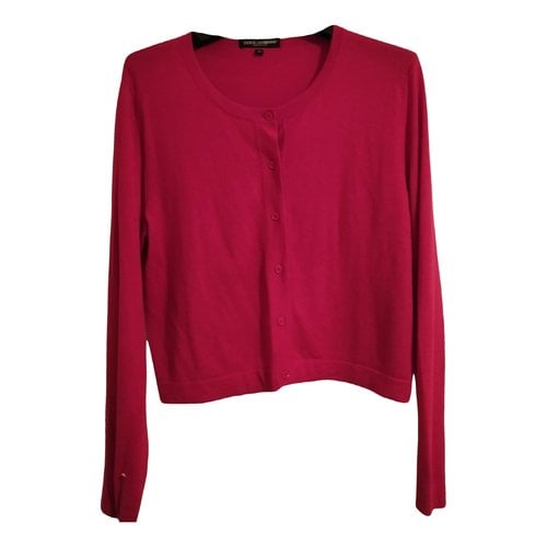 Pre-owned Dolce & Gabbana Cashmere Cardigan In Red