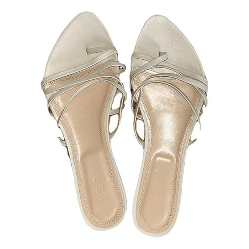 Pre-owned Iro Leather Flats In Beige