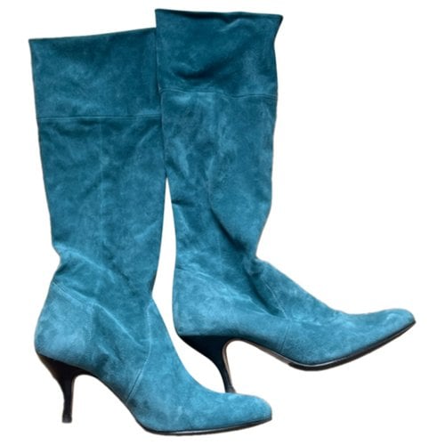 Pre-owned Stouls Leather Boots In Blue
