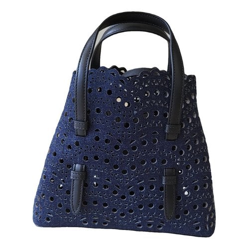 Pre-owned Alaïa Mina Crossbody Bag In Blue