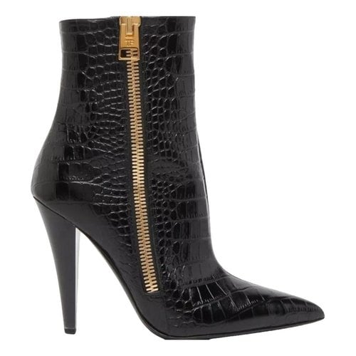 Pre-owned Tom Ford Crocodile Boots In Black
