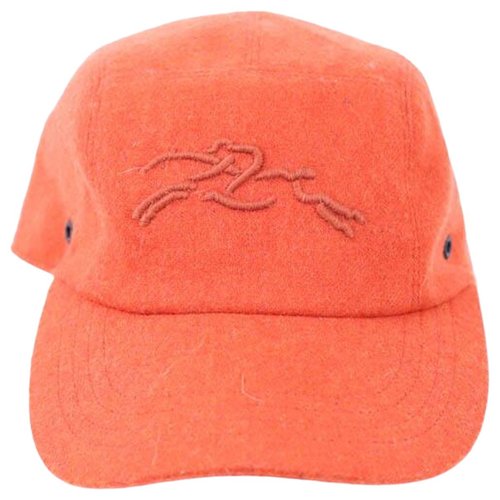 Pre-owned Longchamp Hat In Orange