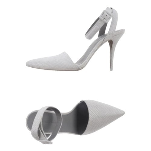 Pre-owned Alexander Wang Leather Heels In White