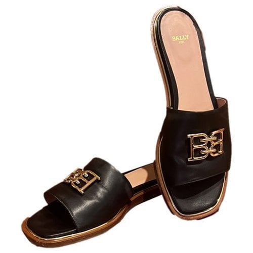 Pre-owned Bally Leather Mules In Black