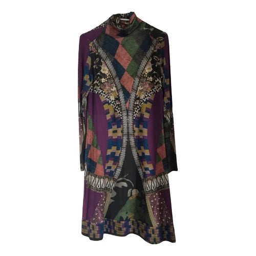 Pre-owned Etro Wool Maxi Dress In Multicolour