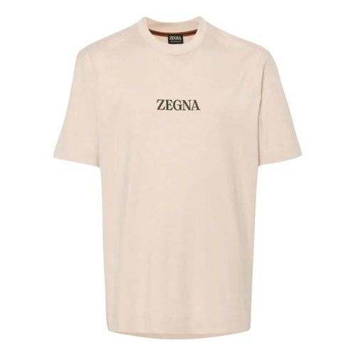 Pre-owned Zegna T-shirt In Beige
