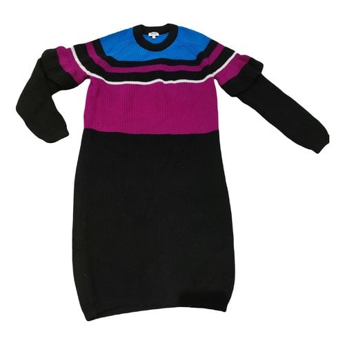 Pre-owned Kenzo Wool Mini Dress In Multicolour