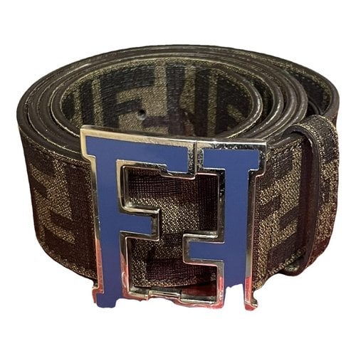 Pre-owned Fendi Multi-accessory Belt Cloth Belt In Brown
