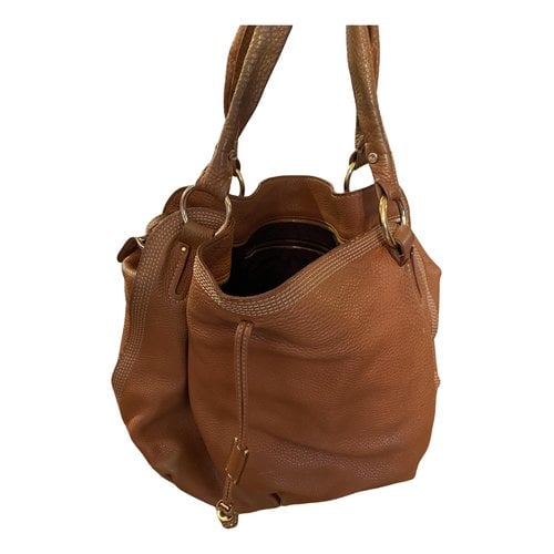 Pre-owned Celine Scarf Bag Leather Handbag In Brown