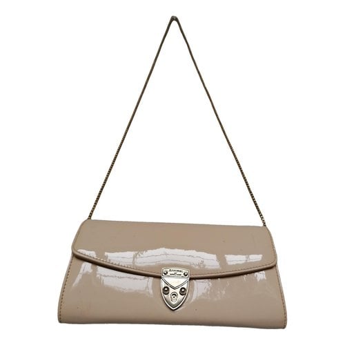 Pre-owned Aspinal Of London Leather Clutch Bag In Beige