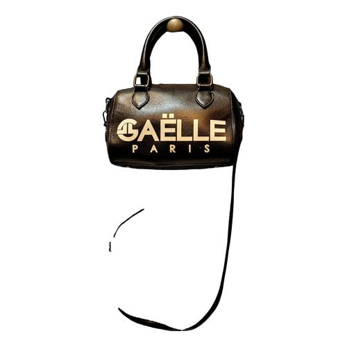 Pre-owned Gaelle Paris Vegan Leather Handbag In Black