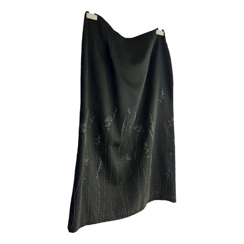 Pre-owned La Perla Silk Mid-length Skirt In Black