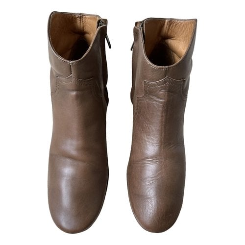 Pre-owned Isabel Marant Étoile Leather Boots In Brown