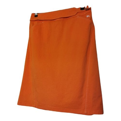 Pre-owned Burberry Mini Skirt In Orange