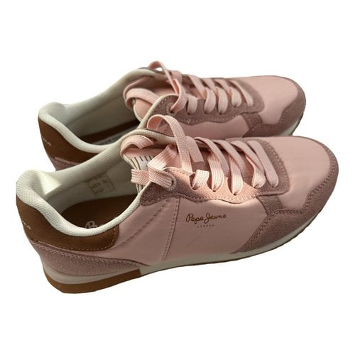 Pre-owned Pepe Jeans Cloth Trainers In Pink