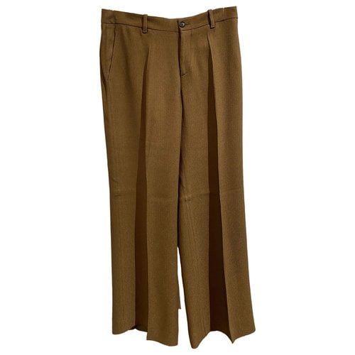 Pre-owned Gucci Large Pants In Camel