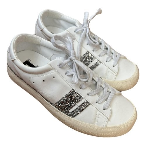 Pre-owned Golden Goose Vegan Leather Trainers In White