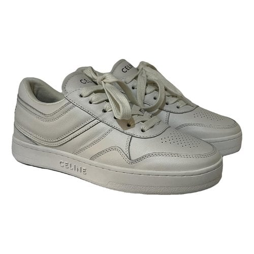Pre-owned Celine Leather Trainers In White