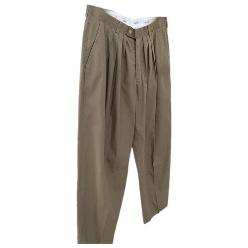Pre-owned Kenzo Tiger Trousers In Beige