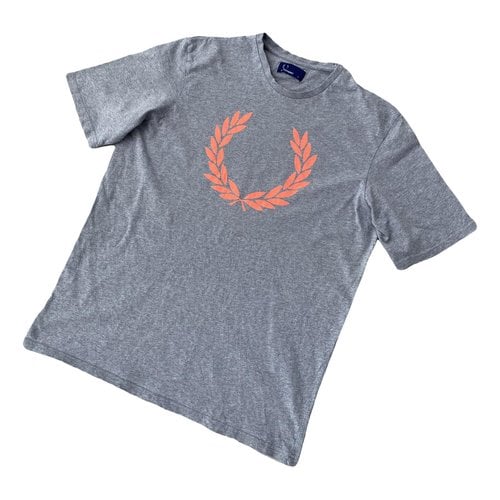 Pre-owned Fred Perry T-shirt In Grey