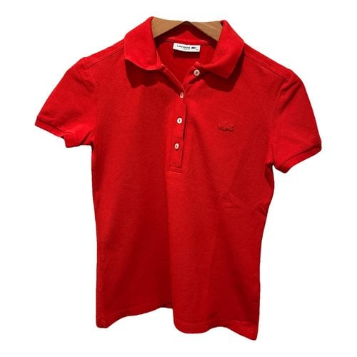 Pre-owned Lacoste Polo In Red
