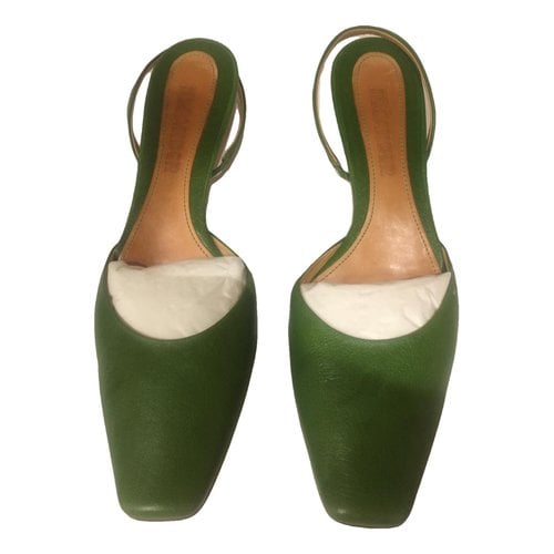 Pre-owned Jil Sander Leather Heels In Green