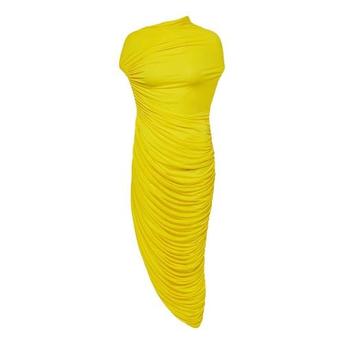 Pre-owned Ferragamo Mid-length Dress In Yellow