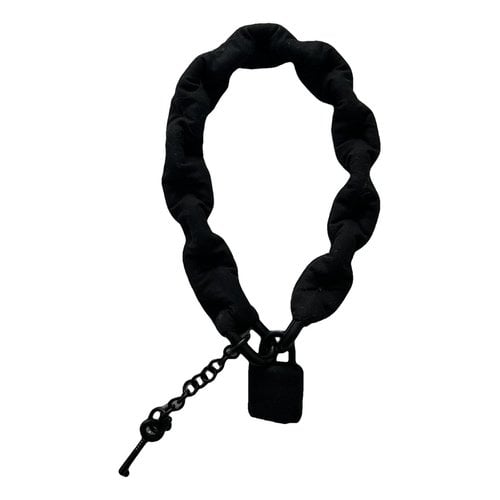 Pre-owned Mm6 Maison Margiela Cloth Necklace In Black