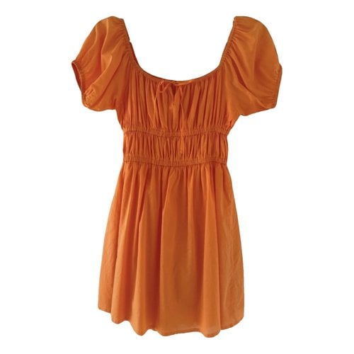 Pre-owned Faithfull The Brand Mini Dress In Orange