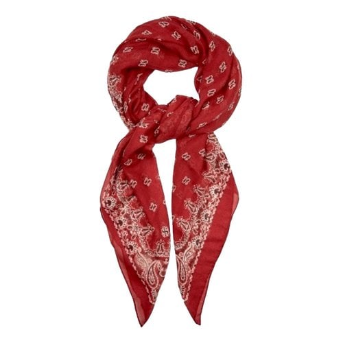 Pre-owned Saint Laurent Cashmere Stole In Red