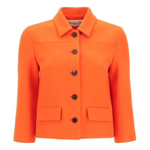 Pre-owned Dior Wool Jacket In Orange