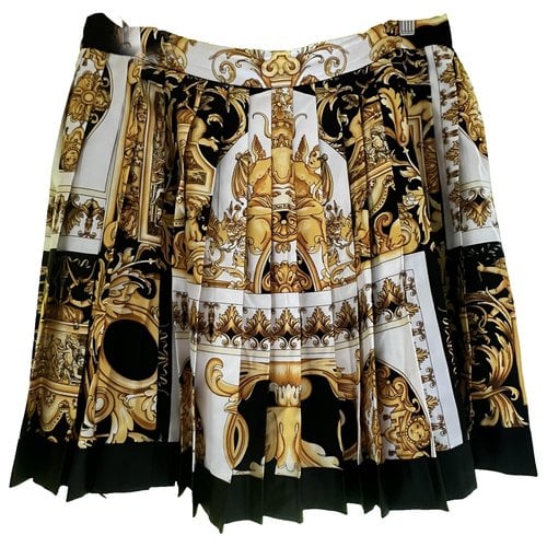 Pre-owned Versace Silk Mini Skirt In Multicolour