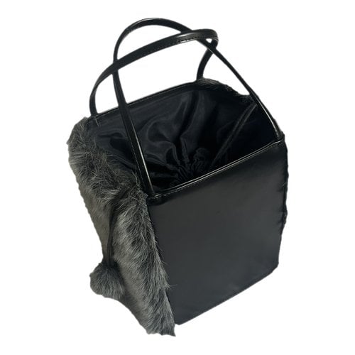 Pre-owned Issey Miyake Leather Handbag In Black