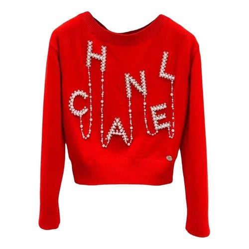 Pre-owned Chanel Cashmere Sweatshirt In Red