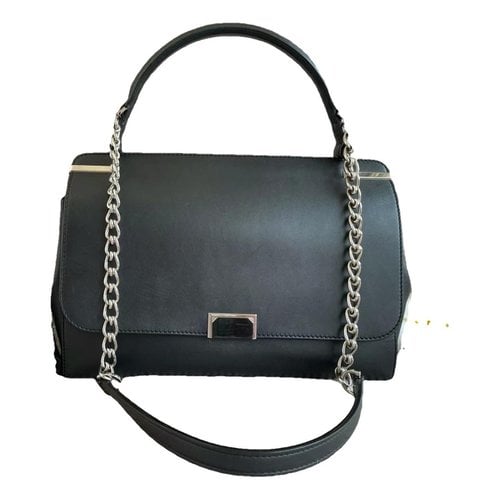 Pre-owned Cartier Leather Handbag In Black